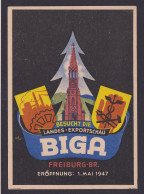 Französische Zone Gute Anlasskarte Freiburg Breisgau Baden Württemberg SST - Bade