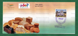 INDIA 2022 Inde Indien - BAKERY PRODUCTS - Special Cover Postmark CXL Faridabad - Bread, Cake, Biscuits, Buns, Food ODOP - Food