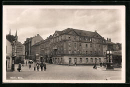 AK Hof I. Bay., Hotel-Gasthof Strauss Und Geschäfte  - Autres & Non Classés