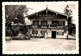 Fotografie Unbekannter Fotograf, Ansicht Fischbachau, Cafe Bauer Im Juli 1936  - Lugares