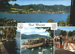 72296886 Bad Wiessee Panorama Tegernsee Kurpromenade Bodenschach Kurpark Schwaen - Bad Wiessee