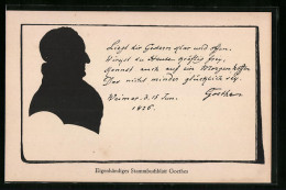 AK Der Goethe-Kreis In Silhouetten, Eigenhändiges Stammbuchballt Goethes  - Ecrivains