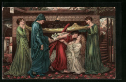 AK Dantes Traum, Dante Gabriel Rossetti  - Ecrivains