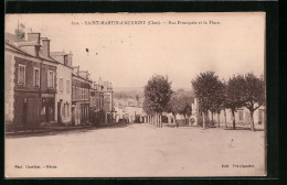 CPA St-Martin-d`Auxigny, Rue Principale Et La Place  - Autres & Non Classés