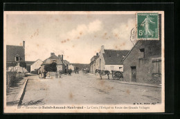 CPA Saint-Amand-Montrond, La Croix L`Évêque Et Route Des Grands Villages  - Saint-Amand-Montrond