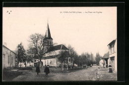 CPA Marmagne, La Place De L`Eglise  - Other & Unclassified