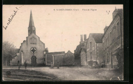 CPA St-Doulchard, Place De L`Eglise  - Other & Unclassified