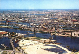 72296382 Hamburg Blick Ueber Koehlbrandbruecke Und Hafen Fliegeraufnahme Hamburg - Andere & Zonder Classificatie