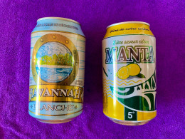 Set Of 2 Local Empty Beer Cans - N-C - Cannettes