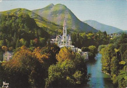 AK 215158 FRANCE - Lourdes - La Basilique Et Le Gave - Lourdes