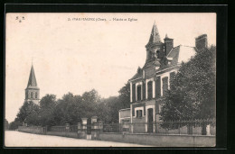 CPA Marmagne, Mairie Et Eglise  - Andere & Zonder Classificatie