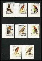 102b - Umm Al Qiwain - MNH ** Mi N° 225 / 232 B Rapaces Oiseaux (bird Birds Of Prey Oiseau) Non Dentelé (Imperf) - Adler & Greifvögel