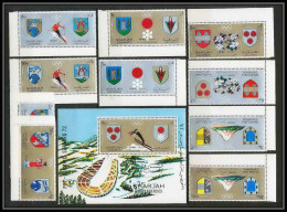 101d - Sharjah - MNH ** Mi N° 825 / 834 A + Bloc 85 A Jeux Olympiques (winter Olympic Games) Sapporo 72 - Schardscha