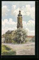 Künstler-AK Weimar, Schloss Mit Bastille  - Weimar
