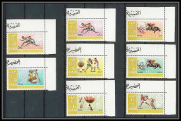 099b - Ajman MNH ** N° 189 / 196 A Jeux Olympiques (summer Olympic Games) Mexico 68 Show Jumping Canoe Football Soccer - Adschman
