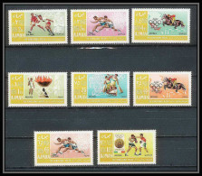099 - Ajman - MNH ** Mi 189 / 196 A Jeux Olympiques (summer Olympic Games) Mexico 68 Show Jumping Canoe Football Soccer - Sommer 1968: Mexico