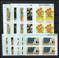 090b - Umm Al Qiwain MNH ** Mi N° 275 / 284 A Peinture (painting) Still Lifes Nature Morte Van Gogh Renoir Manet Bloc 4 - Umm Al-Qiwain