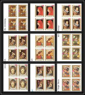 088b - Yemen Kingdom - MNH ** Mi N° 717 / 725 B Tableau (tableaux Paintings) Non Dentelé (Imperf) Rubens Bloc 4 - Yemen