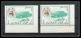 085 - Ajman - MNH ** N° 136 A/B Non Dentelé (Imperf) + Dentelés Voiture ( Cars )  - Cars