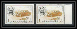 081 - Ajman - MNH ** N° 127 A/B Non Dentelé (Imperf) + Dentelés Voiture ( Cars )  - Voitures