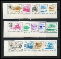 073 - Ajman - MNH ** Mi N° 127 / 140 B Non Dentelé (Imperf) Means Of Transport Voiture (Cars)  - Adschman