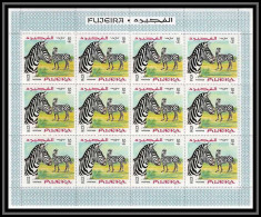 071l - Fujeira N° 302 A Animaux (animals) MNH ** Zebres Zebra Equus Quagga Feuilles (sheets) - Other & Unclassified