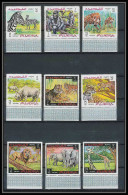 071 - Fujeira - MNH ** Mi N° 302 / 310a Animaux (wild Animals) Lion Elephant Giraffa Tiger Rhinoceros - Gorillas