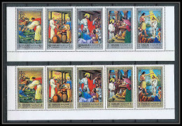067a - Sharjah - MNH ** Mi N° 748 / 757 A Religion Life Of Jesus Christ Tableau (tableaux Painting) - Christendom