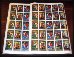067c - Sharjah - MNH ** Mi N° 748 / 757 A Religion Life Of Jesus Christ Tableau (tableaux Painting) Feuilles (sheets) - Christianity