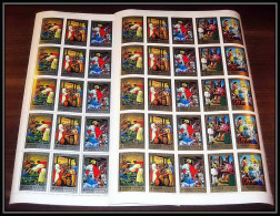 067c - Sharjah - MNH ** Mi N° 748 / 757 A Religion Life Of Jesus Christ Tableau (tableaux Painting) Feuilles (sheets) - Religie