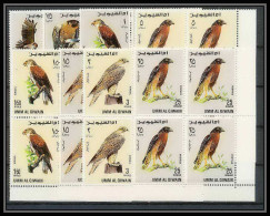 066b - Umm Al Qiwain - MNH ** Mi N° 225 / 232 A Oiseaux (rapaces) Birds Of Prey BLOC 4 - Eagles & Birds Of Prey