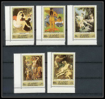 065a - Fujeira - MNH ** Mi N° 1006 /1010 A Tableau (tableaux Gauguin French Paintings) Nus (nudes)  - Impressionismus