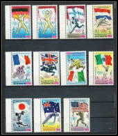 057 - Yemen Royaume - MNH ** Mi N° 517 / 527 A Jeux Olympiques (summer Olympic Games) Escrime Fencing Velo Cheval Horse - Yémen