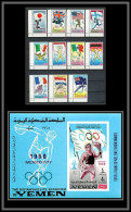 057z - Yemen Royaume - MNH ** Mi N° 517/527 A + BF 94 Jeux Olympiques Olympics Escrime Fencing Velo Cheval Horse - Yémen