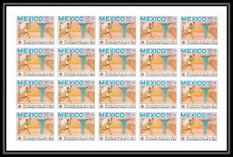 055g- Yemen Royaume MNH ** Mi N° 493 B (olympic Games) Non Dentelé (Imperf) Torch Bearer Mexico Feuilles (sheets) - Sommer 1968: Mexico