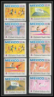 055 - Yemen Royaume MNH ** Mi N° 493 / 502 B Mexico 68 Jeux Olympiques (olympic Games) Non Dentelé (Imperf) Fencing - Sommer 1968: Mexico