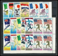 057b - Yemen Royaume - MNH **Mi N° 517 / 527 A Jeux Olympiques (summer Olympic Games) Escrime Fencing Velo Cheval Bloc 4 - Ete 1968: Mexico