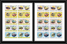 046b - Sharjah - MNH ** Mi N° 781 / 790 B Voiture American Cars Feuilles (planches Sheets) Non Dentelé (Imperf) - Coches