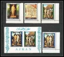 040s - Ajman - MNH ** Mi N° 281/284 A + Bloc 41 A DURER Adam Et Eve Tableaux - Peinture (painting)  - Adschman