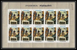 038i - Fujeira N° 202 A MNH ** Cezanne The Card Players Tableaux - Peinture (painting) Feuille Complete (sheet) - Altri & Non Classificati