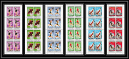 168a Sharjah MNH ** N° 489 / 494 A Jeux Olympiques (olympic Games) Mexico 68 Jumping Football Soccer Feuilles Sheets - Sommer 1968: Mexico