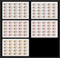 176d Yemen Kingdom MNH ** N° 620 / 624 A Jeux Olympiques Olympic Games MEXICO 68 Gold Madalists Feuilles (sheets) - Ete 1968: Mexico