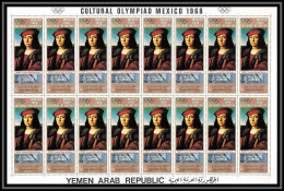 164g - YAR (nord Yemen) MNH ** N° 878 A Gold Tableau (tableaux Painting) MEXICO 68 Raphael Feuilles (sheets) - Religie