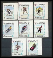 161c - Umm Al Qiwain MNH ** N° 233 / 240 B Non Dentelé (Imperf) Jeux Olympiques (olympic Games) Grenoble 68 Hockey - Winter 1968: Grenoble