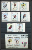 161a Umm Al Qiwain MNH ** N° 233 / 240 B + BLOC 12 Non Dentelé (Imperf) Jeux Olympiques (olympic Games) Grenoble 68 - Hiver 1968: Grenoble