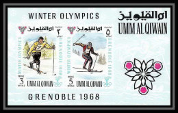 159 - Umm Al Qiwain MNH ** Bloc N° 12 Jeux Olympiques (winter Olympic Games) Grenoble 1968 Ski Skiing - Umm Al-Qaiwain