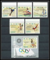 151b - Fujeira MNH ** N° 748 / 752 + Bloc 71 A Jeux Olympiques (olympic Games) MUNICH Football (Soccer) Cycling Diving - Zomer 1972: München