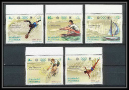 151a Fujeira MNH ** N° 748 / 752 A Jeux Olympiques (olympic Games) MUNICH Football (Soccer) Cycling Diving Sailing  - Sommer 1972: München