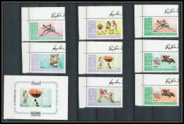 149b - Manama MNH ** Mi N° 38 / 45 A + Bloc 2 Jeux Olympiques (olympic Games) Mexico 68 Football (Soccer) Canoe Jumping - Zomer 1968: Mexico-City