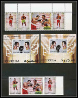 133 - Fujeira MNH ** Mi N° 689 / 691 A / B + Bloc 57 A / B Mohamed Ali Boxe Boxing Non Dentelé (Imperf) - Boxe